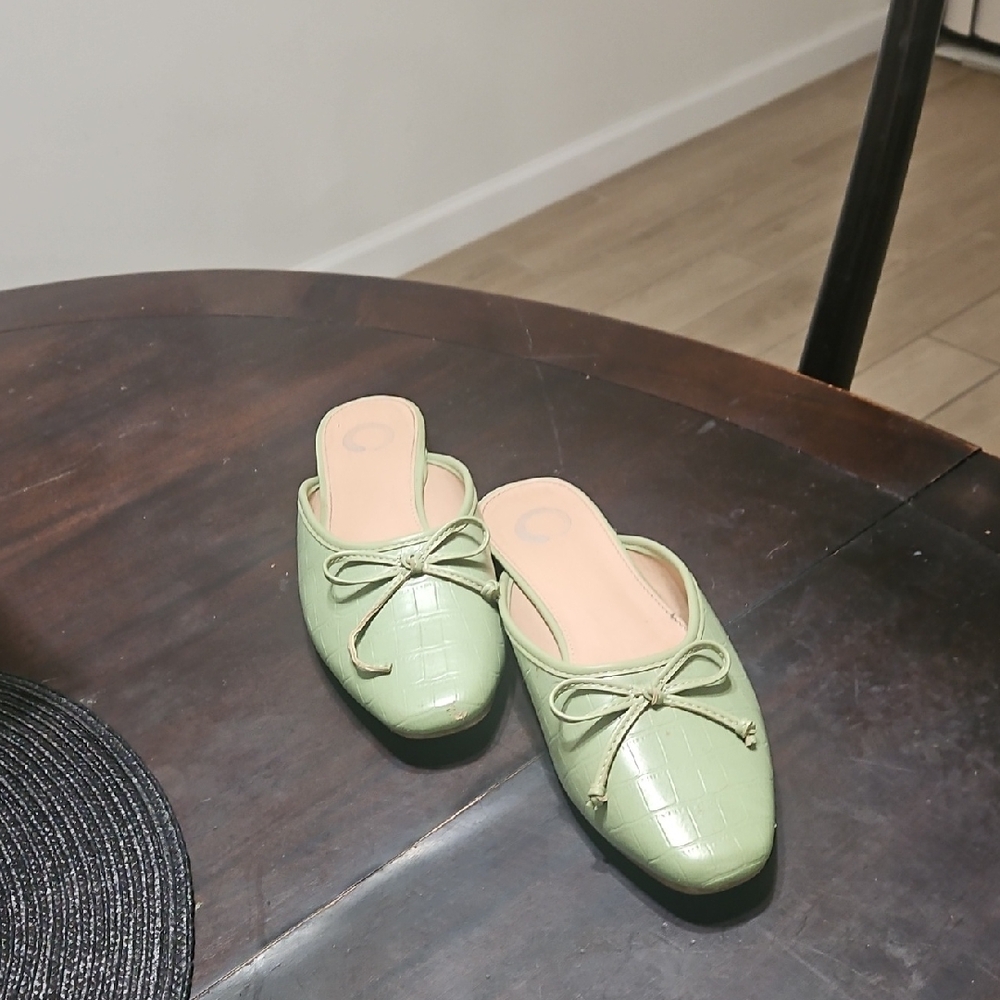 Green Slip-On Loafers